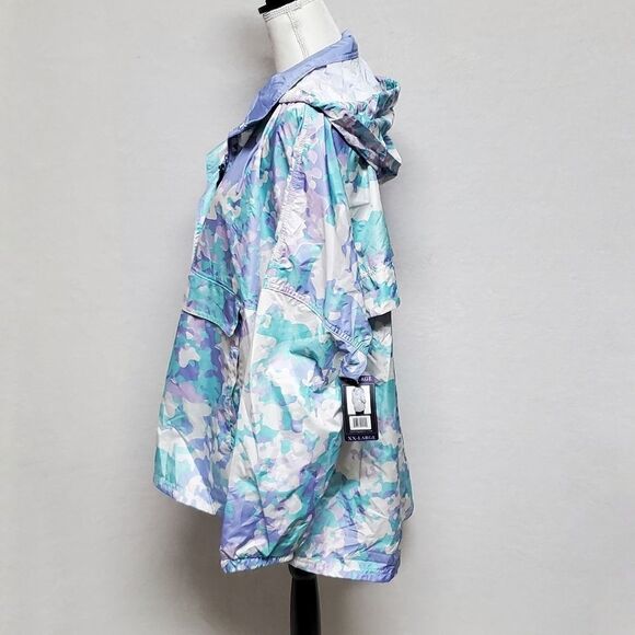 LAUREN James Ladies Pastel Camouflage Hooded Pull-over Anorak Jacket Windbreaker - Picture 9 of 15